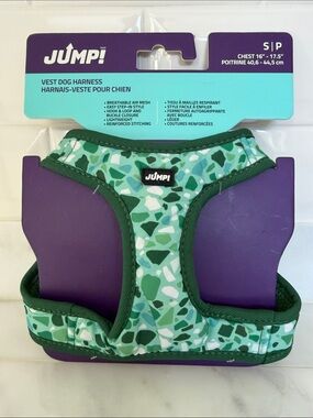 Jump Green Mosaic Vest Dog Harness